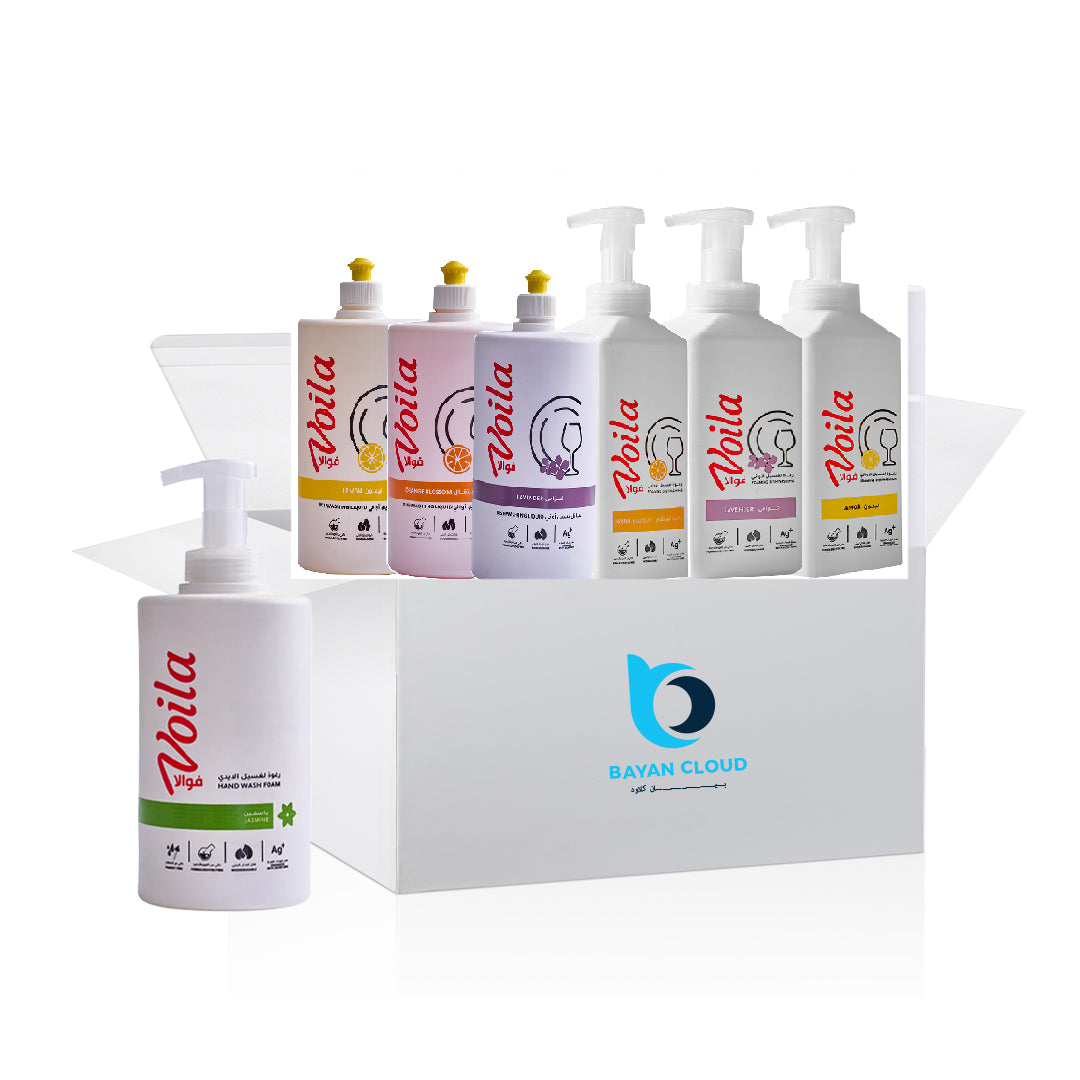 عرض فوالا الشامل كرتون رغوة يدين 12 قطعة 4 روائح مختلفة + 3حبات رغوة أواني 3 حبات سائل اواني هدية