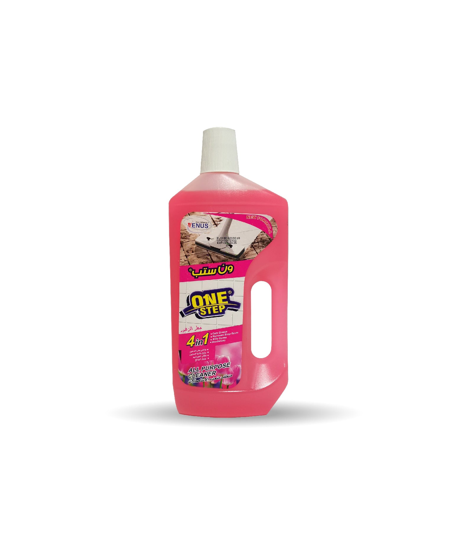 One Step All-Purpose Cleaner 4*1 - Flowers Fragrance, 1 Liter